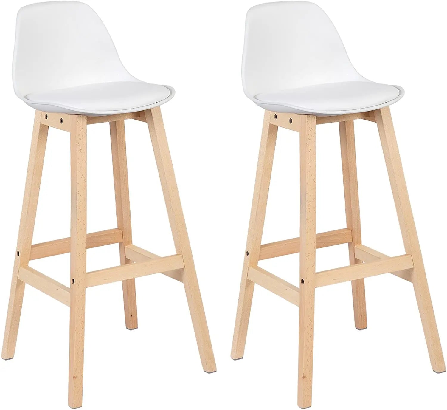 2 chaises de bar blancs