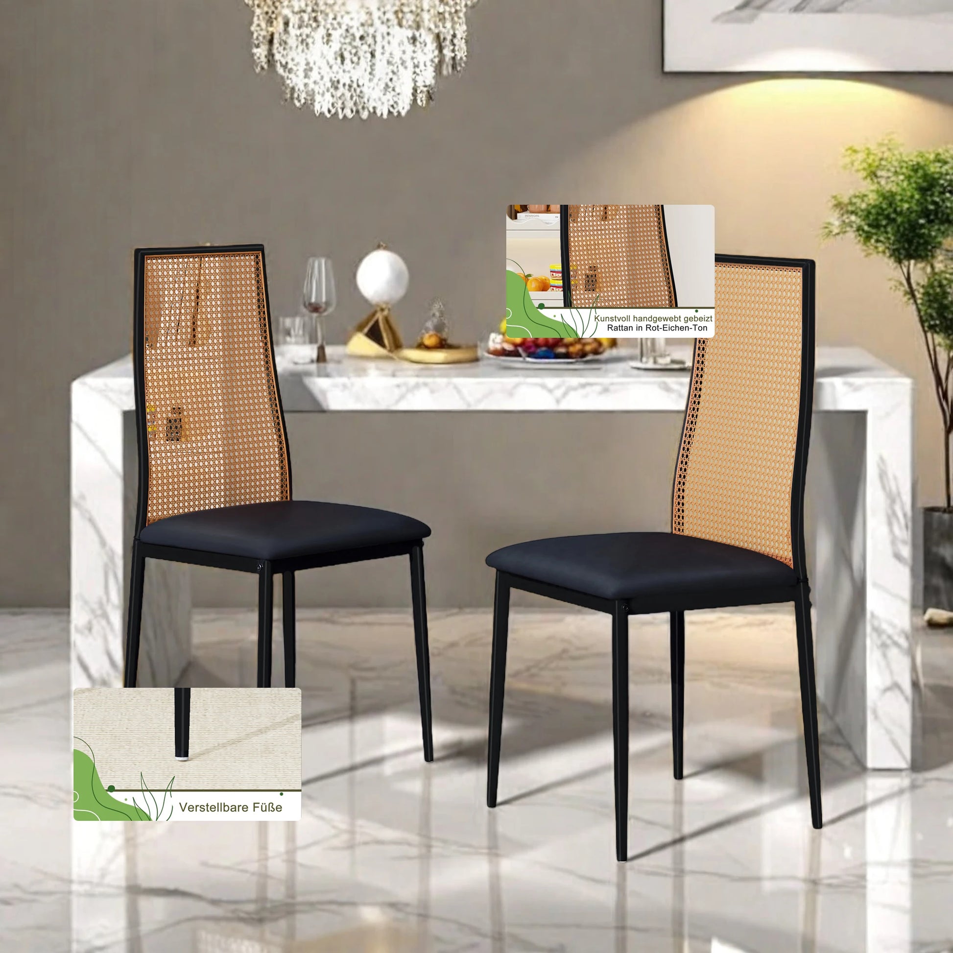 2 chaises de salle à manger design 