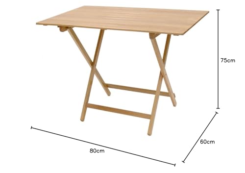 Table de jardin pliante en bois naturel