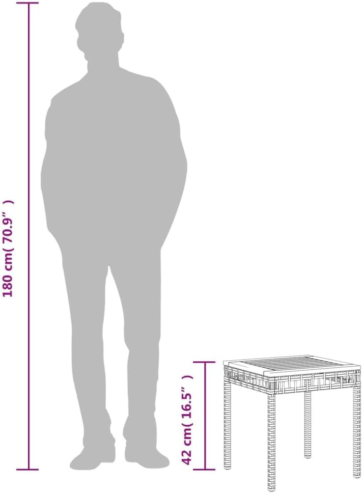 Table de jardin rectangulaire design