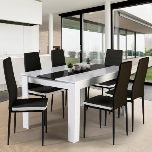 Table salle a manger rectangle et 6 chaises Romane