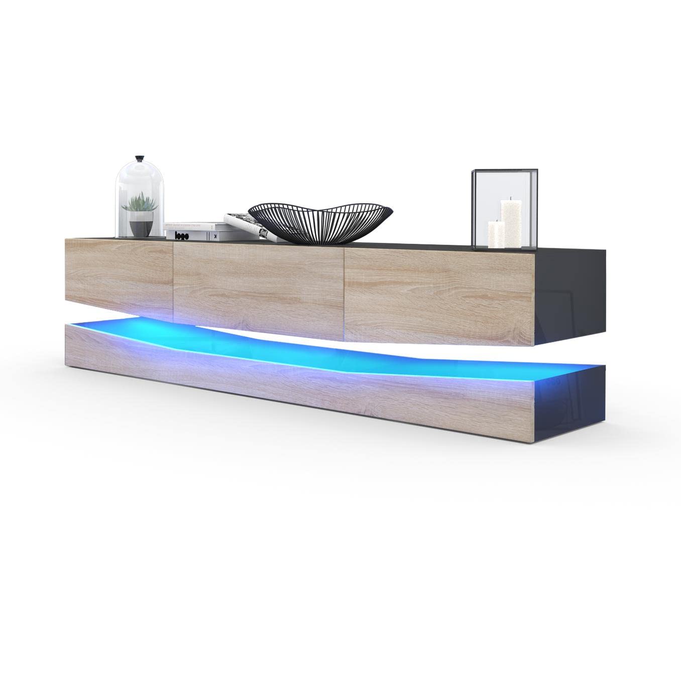 Meuble moderne tv avec éclairage LED