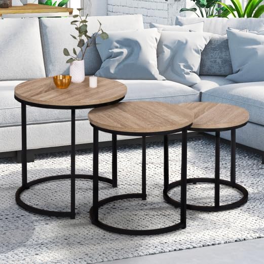 Table basse design ronde Lot de 3