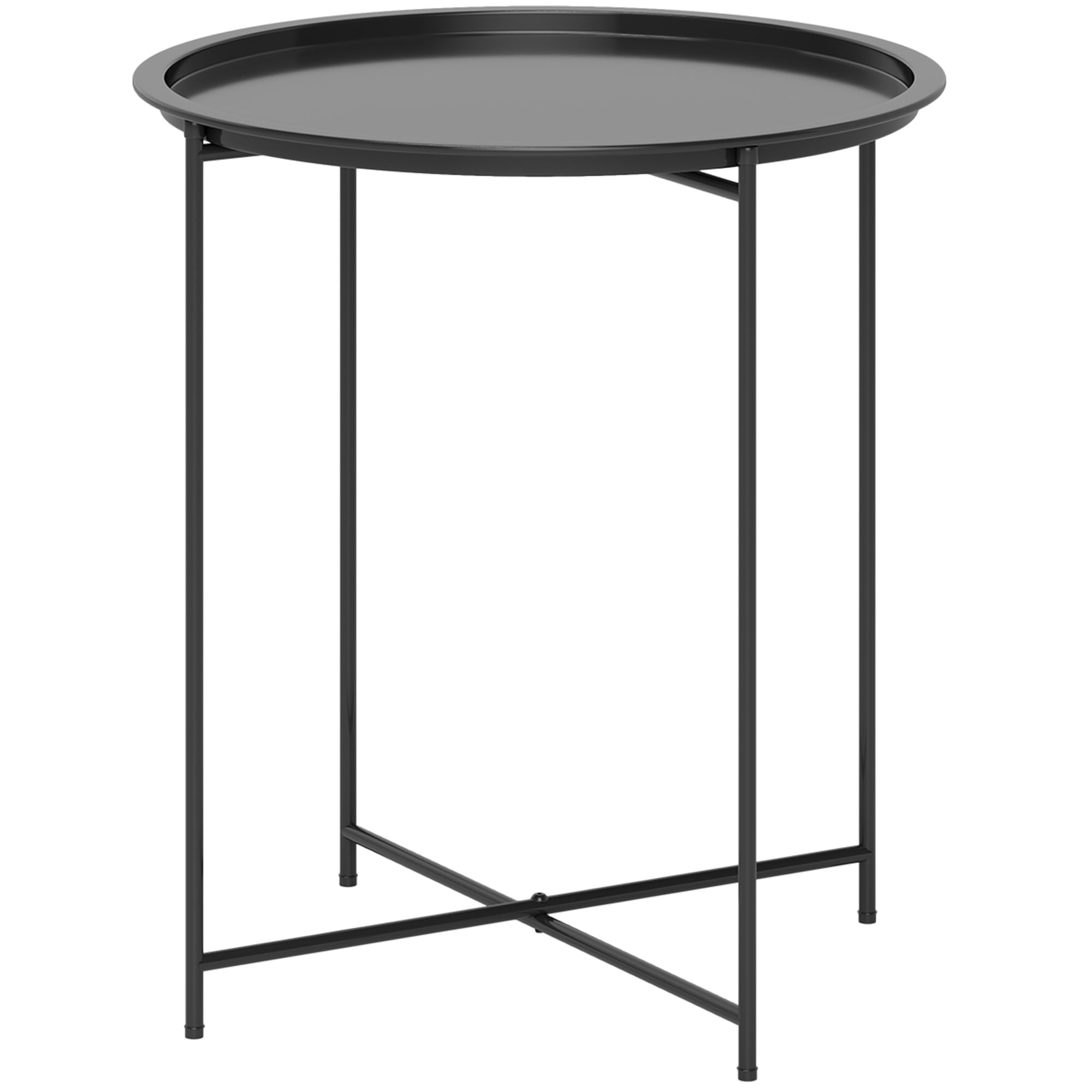 Table basse de jardin ronde avec pieds pliables