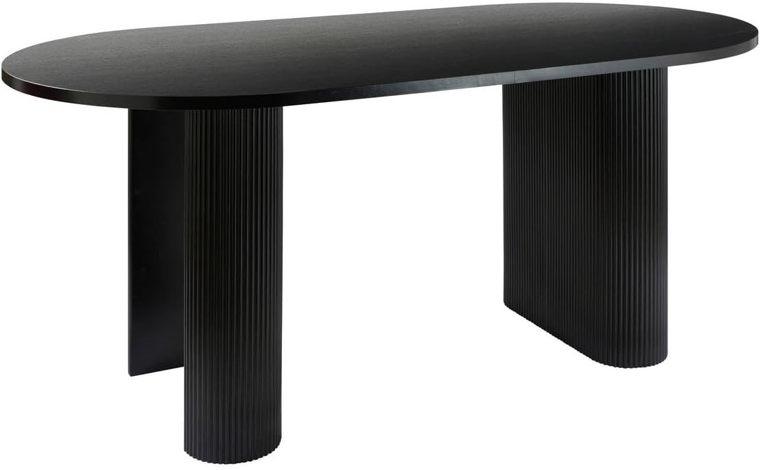 Table à manger ovale Noir