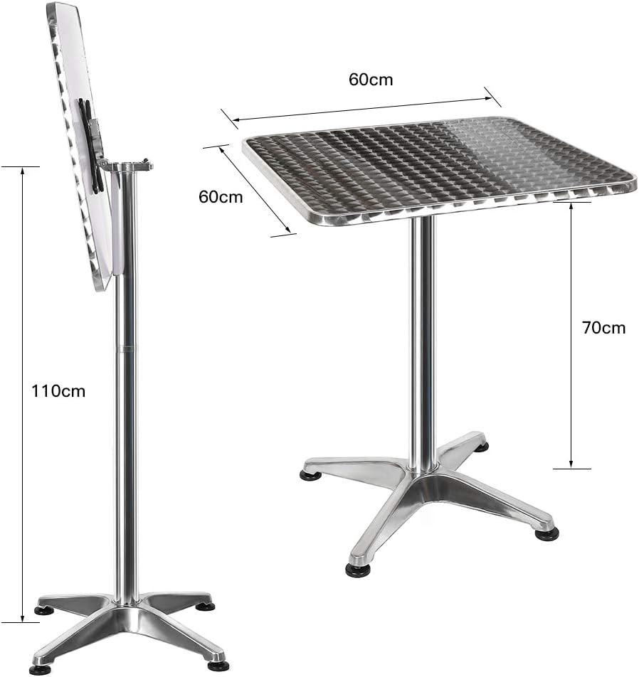 Table de jardin Ronde Pliante en Aluminium