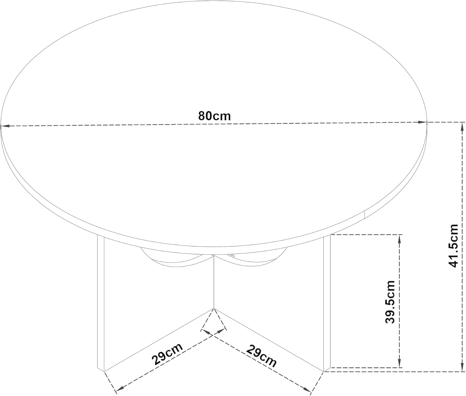 Table ronde basse en bois