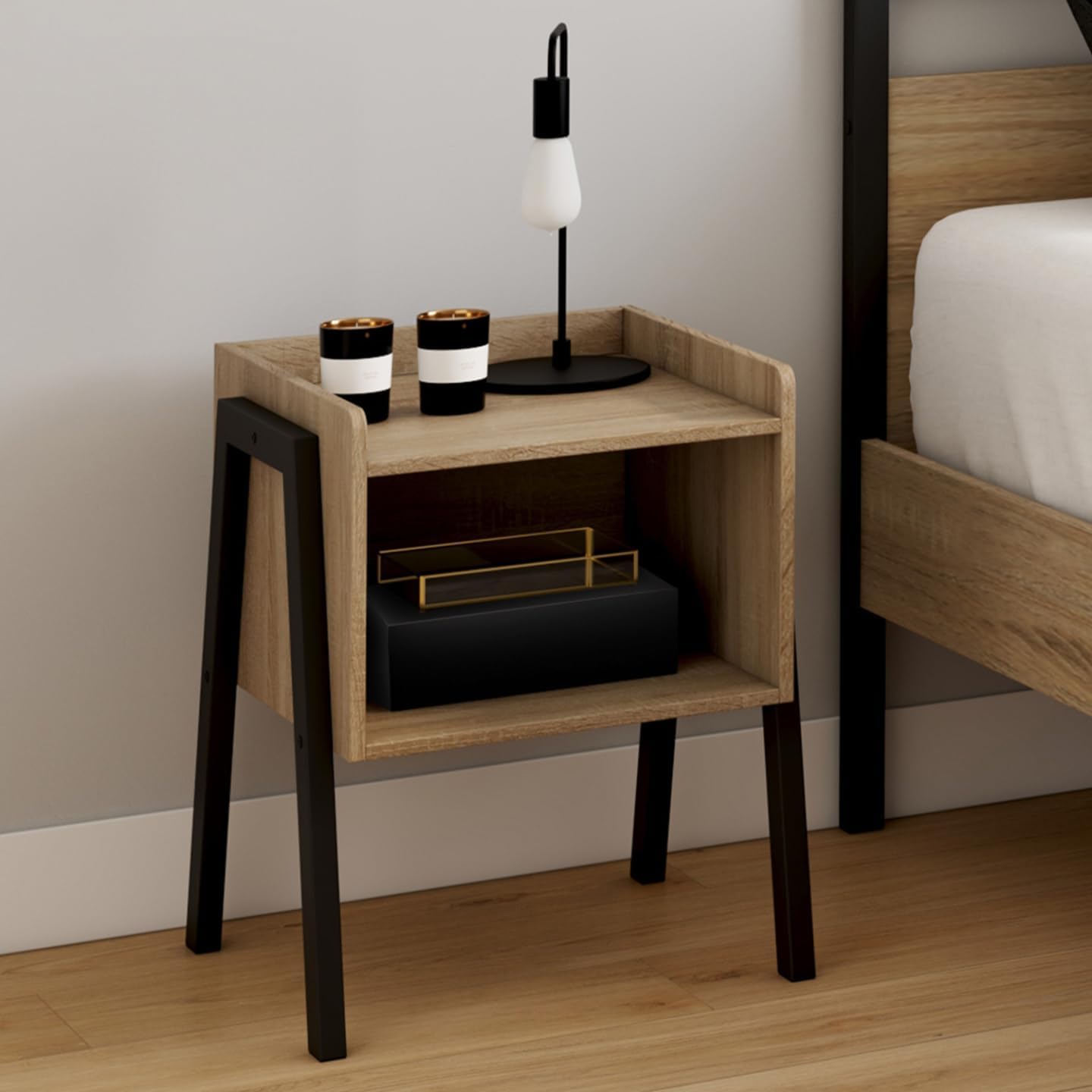 Table a chevet lot de 2 Tables en Bois