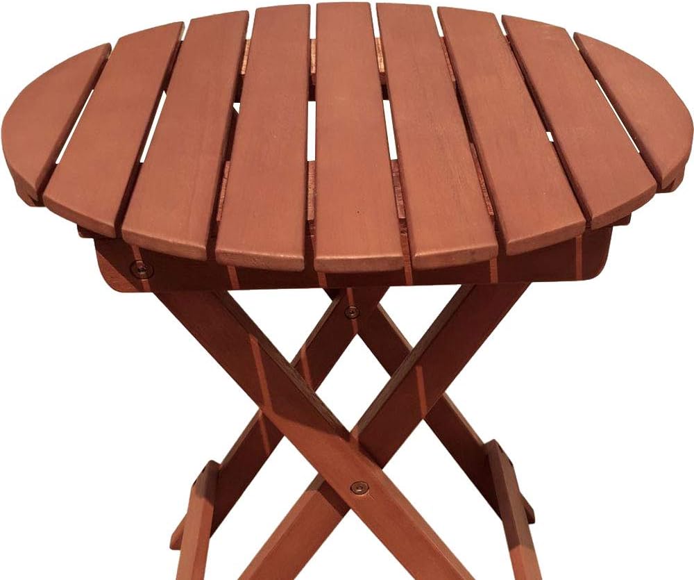 Table ronde de jardin  pliante en bois