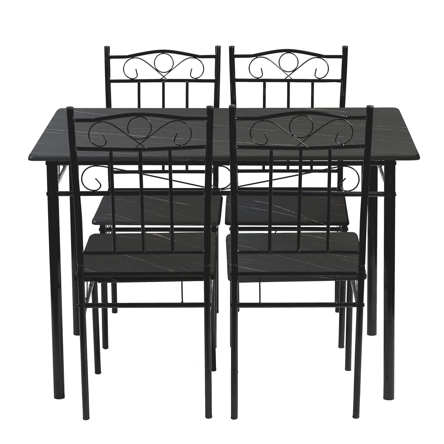 Ensemble table et 4 Chaises en grain de bois