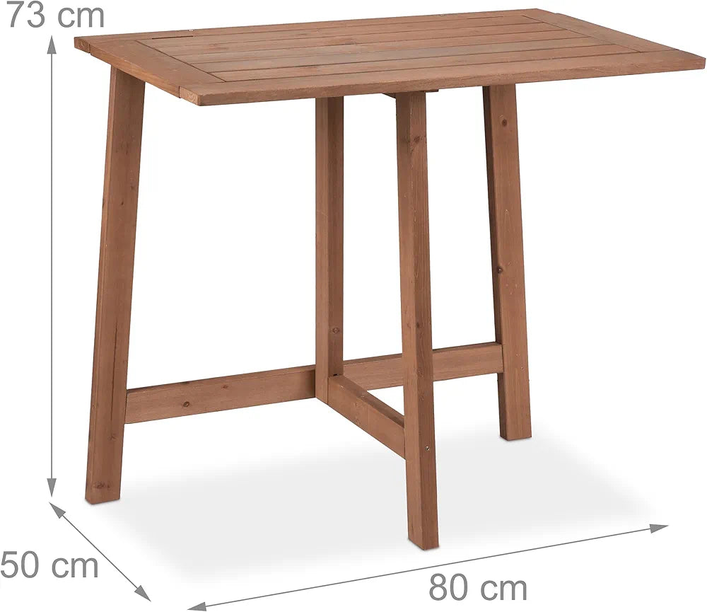 Table de jardin rectangulaire pliable en bois