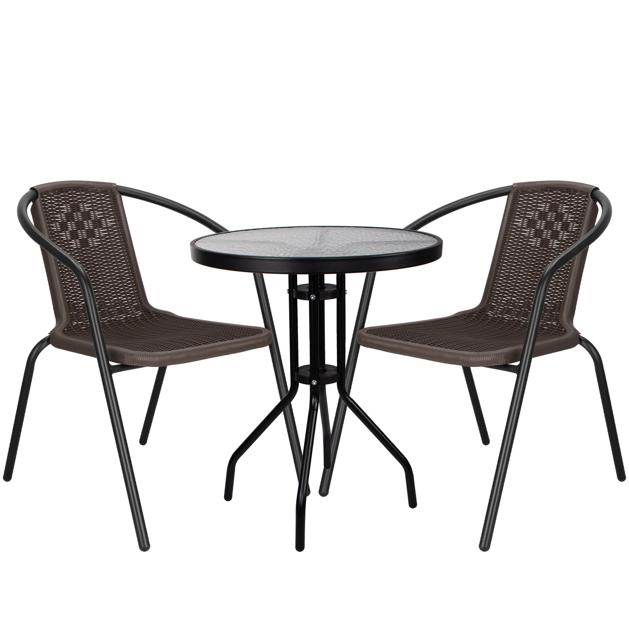 Table de jardin Ronde et 2 chaises