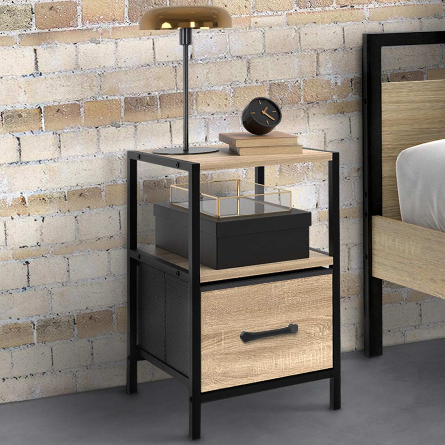 Lot de 2 tables de chevets 1 tiroir et 1 Niche