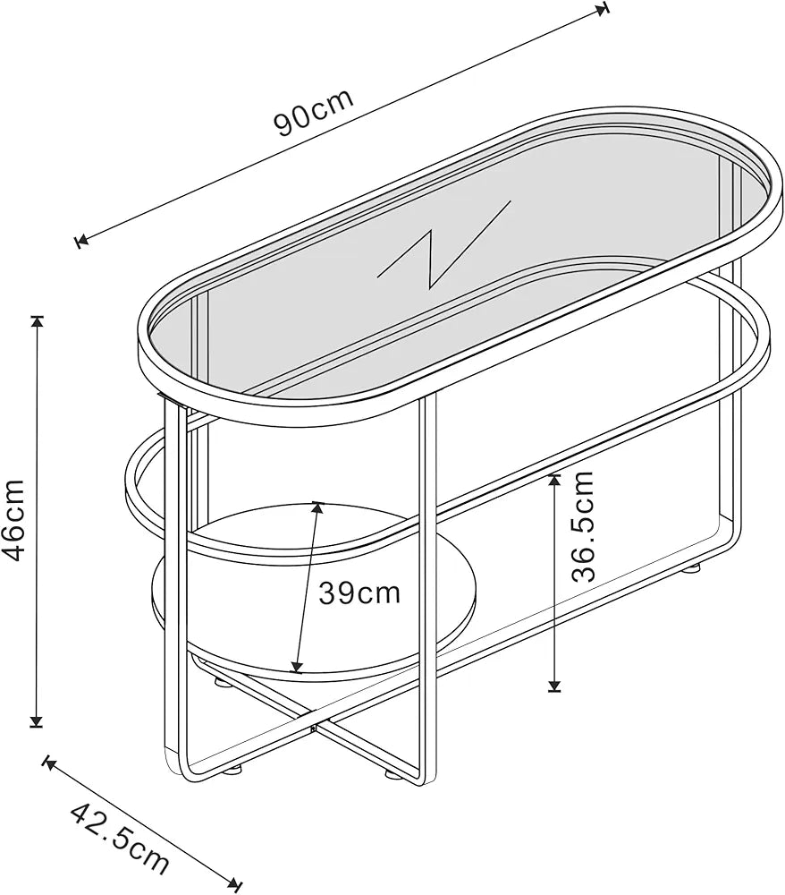 Table Basse ronde en verre trempé