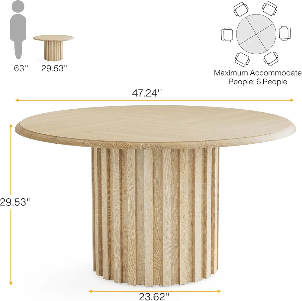 Table à Manger ronde moderne en bois