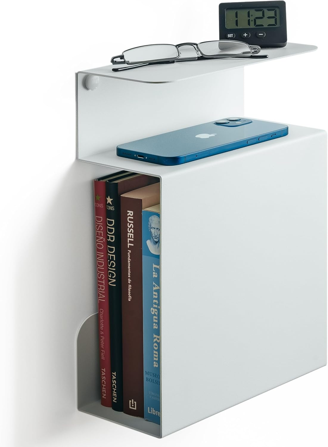 Table de chevet suspendu design en  Acier