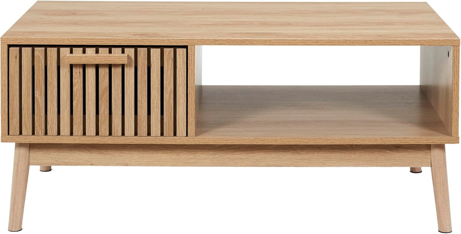 Rectangulaire table basse Marron