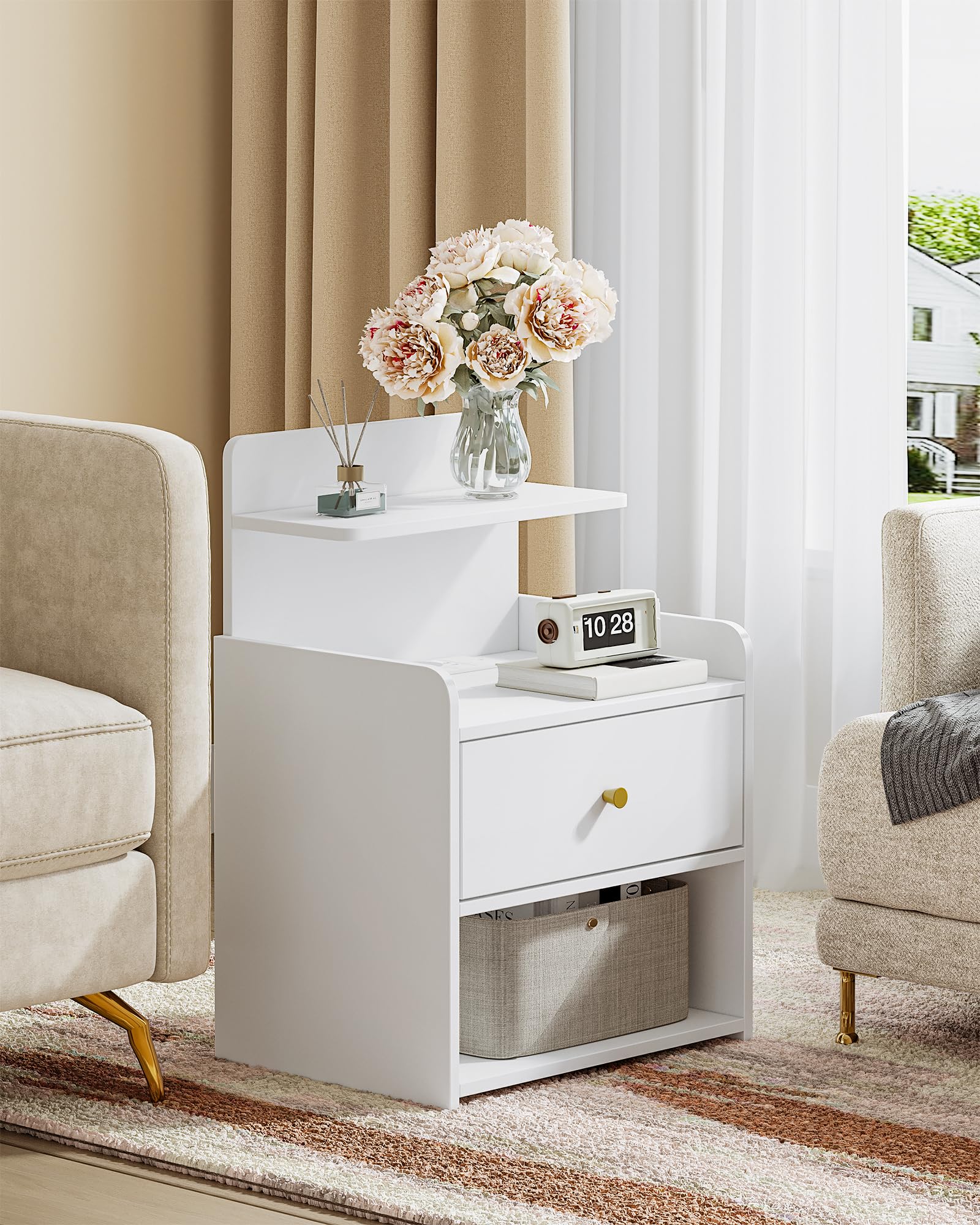 Table a chevet rectangle lot Multiprise