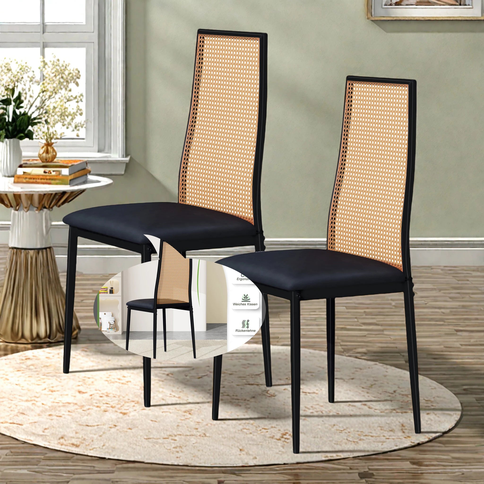 2 chaises de salle à manger design