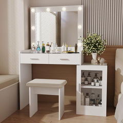 Coiffeuse moderne avec miroir LED