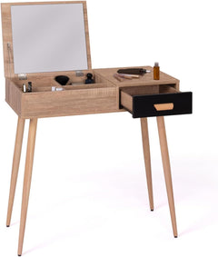  Coiffeuse moderne avec miroir rabattable scandinave 