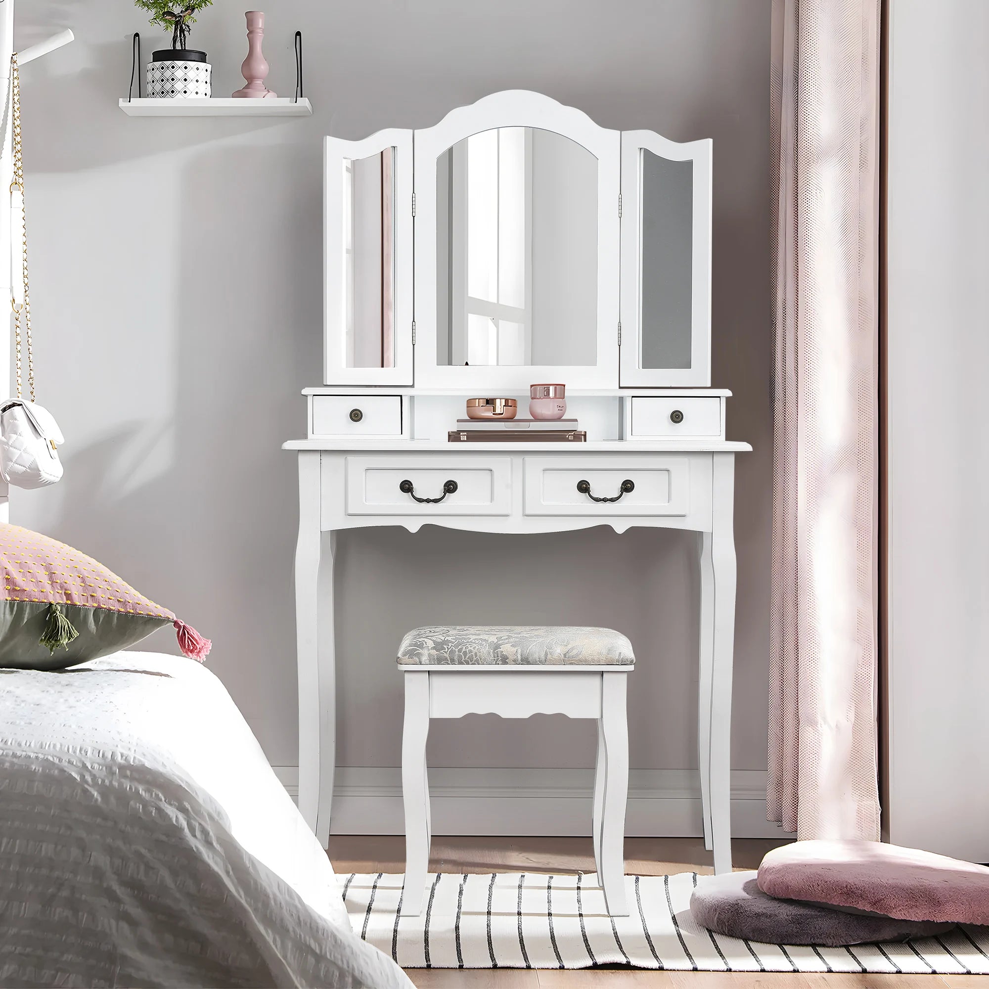 Coiffeuse moderne blanche