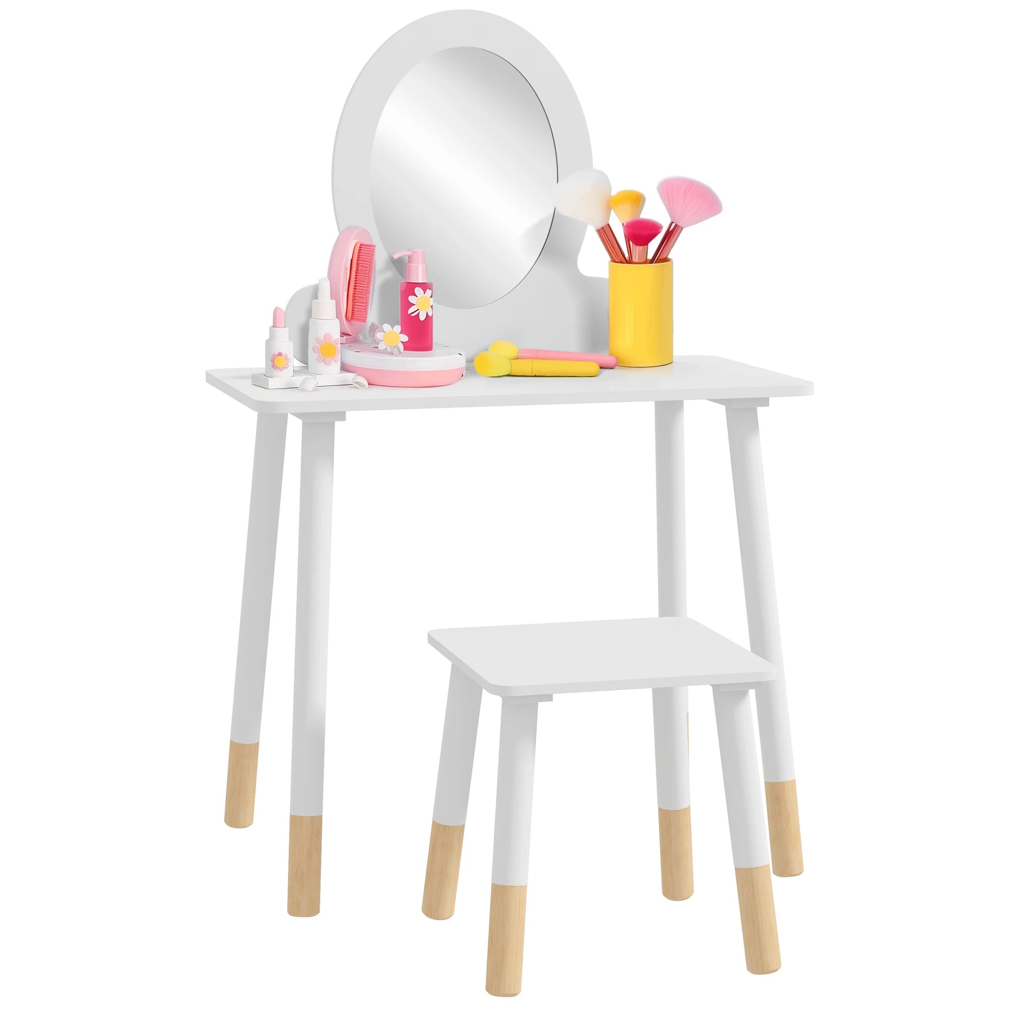 Coiffeuse pour enfant blanche pour fille
