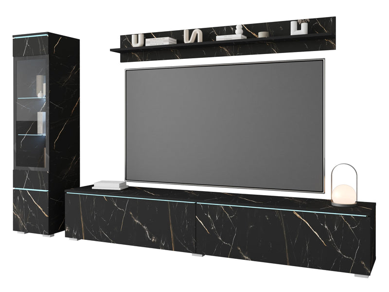 Ensemble de meuble Tv Suspendu Ou Debout avec LED