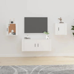 Ensemble meubles tv suspendu blanc