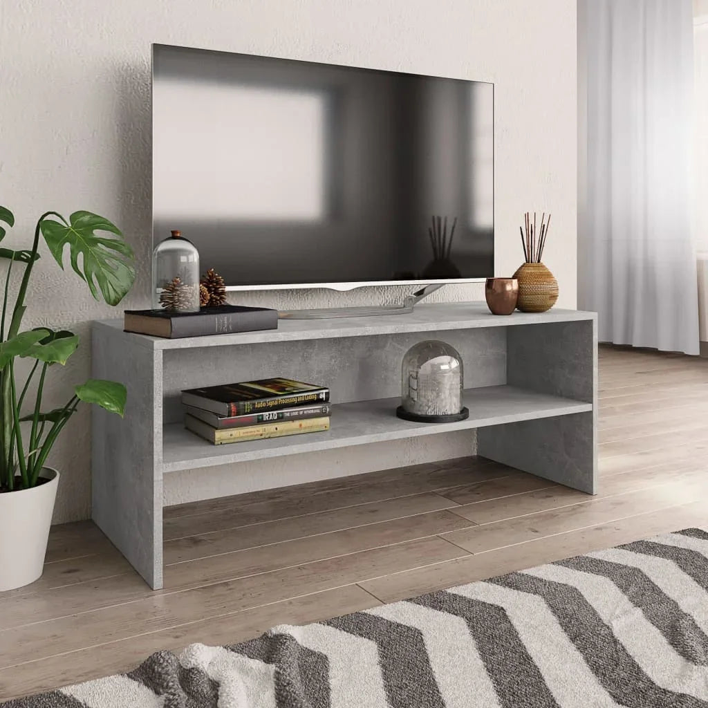 Meuble moderne tv gris béton