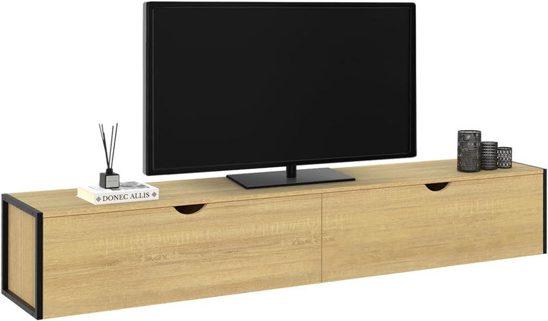 Meuble tv bois suspendu