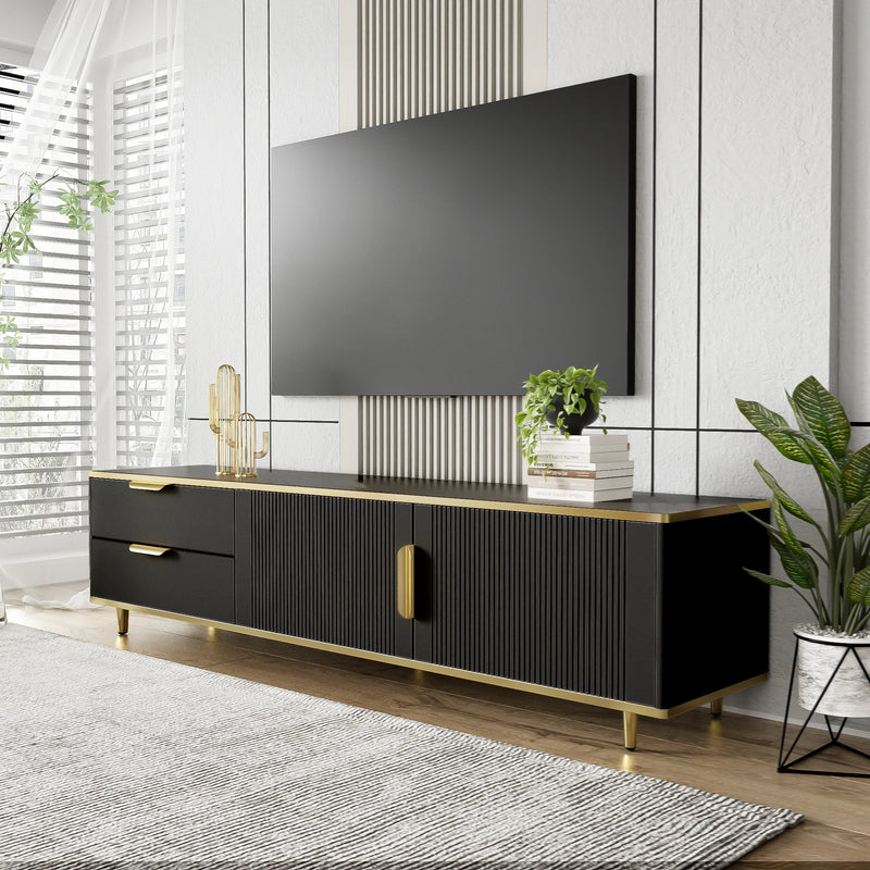 Meuble tv moderne design noir