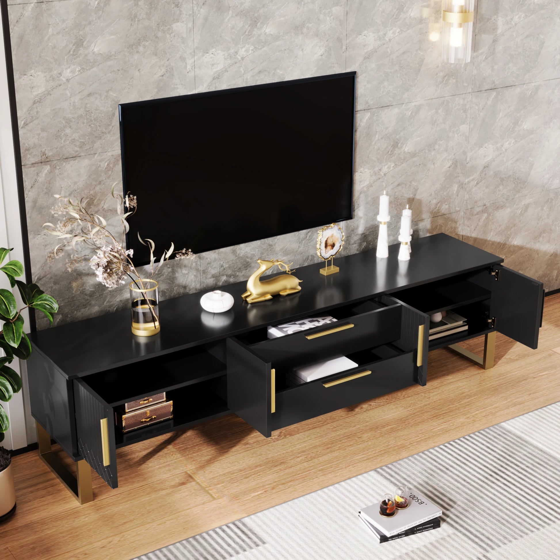 Meuble tv moderne noir