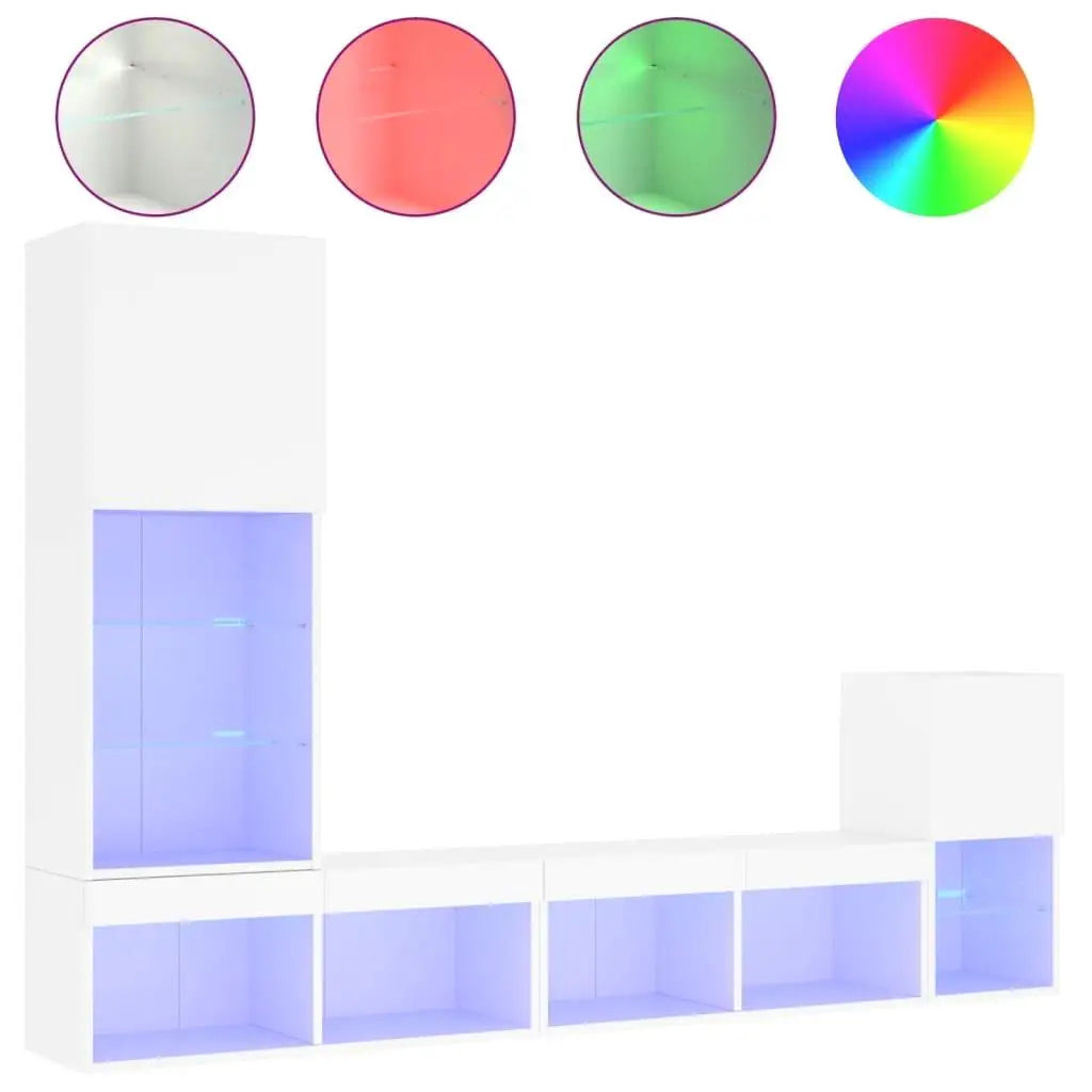 Meuble tv suspendu blanc en bois