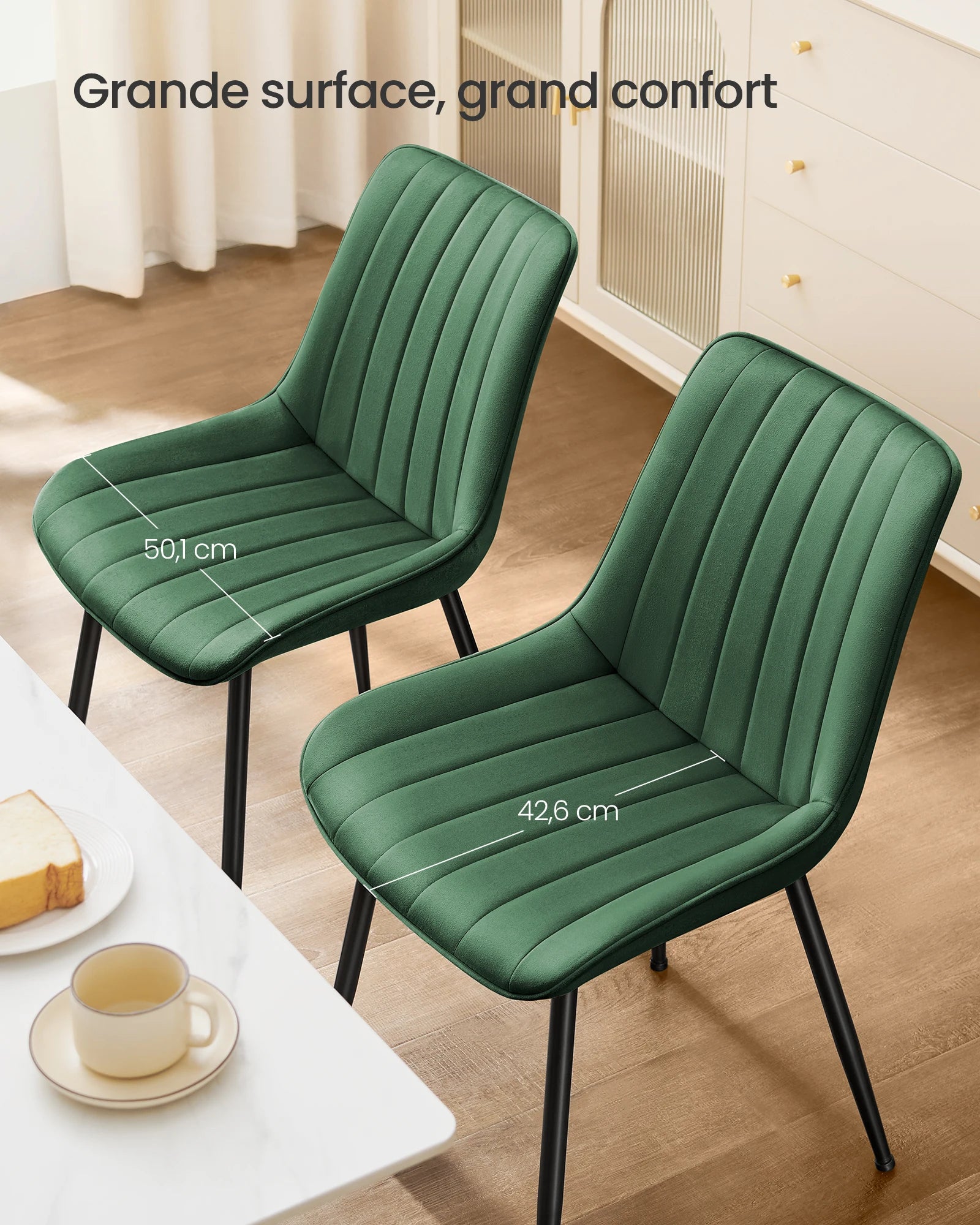 2 chaises de salle à manger moderne