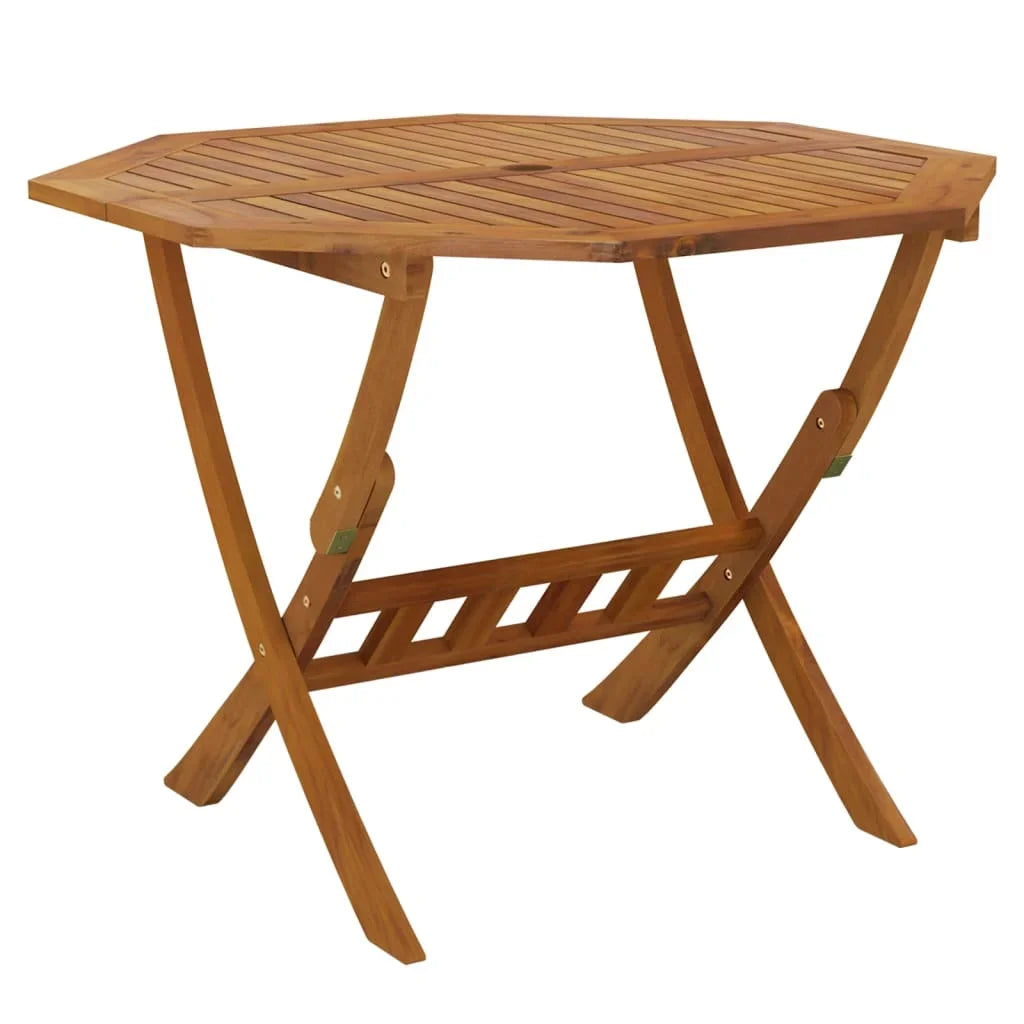 Table de jardin en bois carré pliable