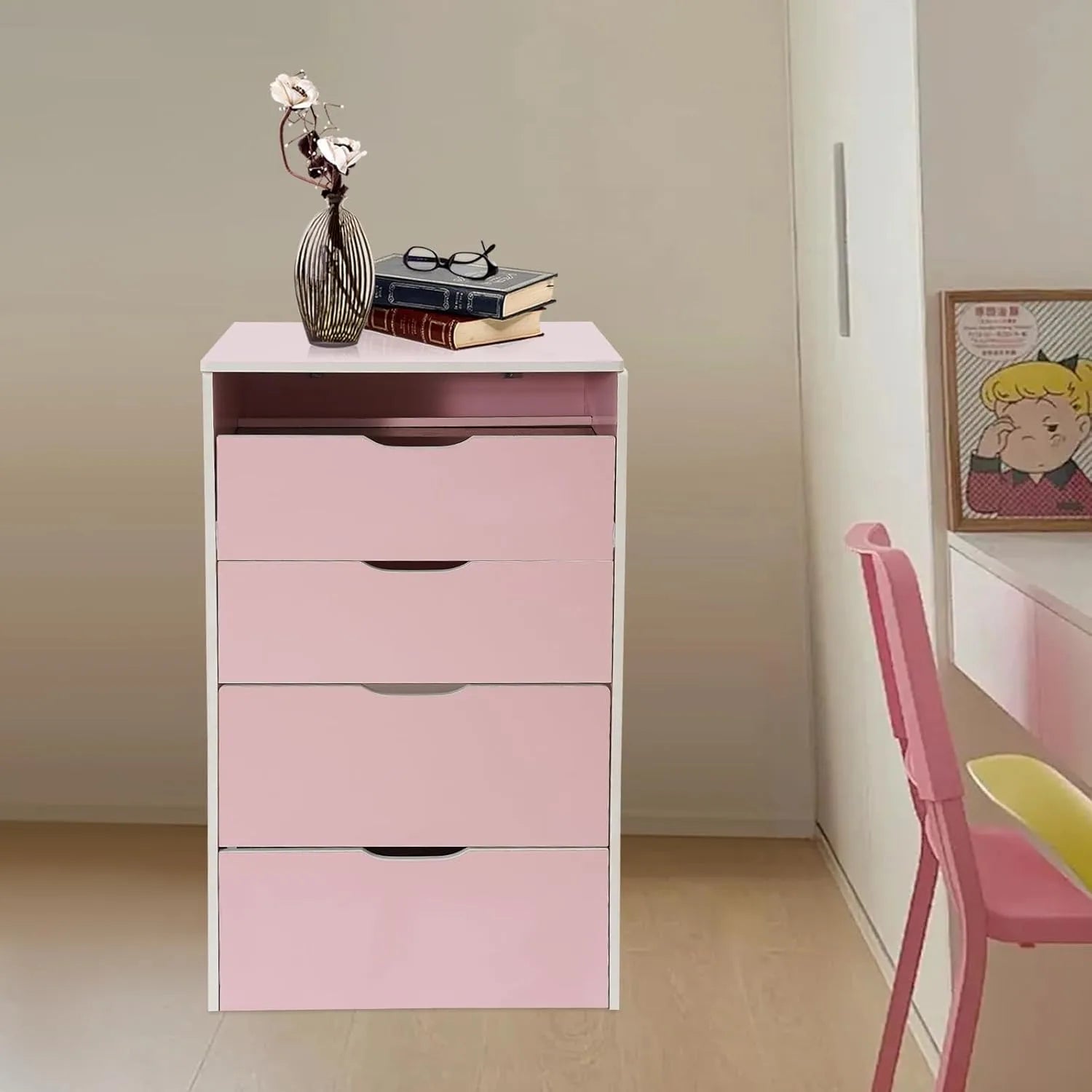 Coiffeuse moderne avec miroir rabattable