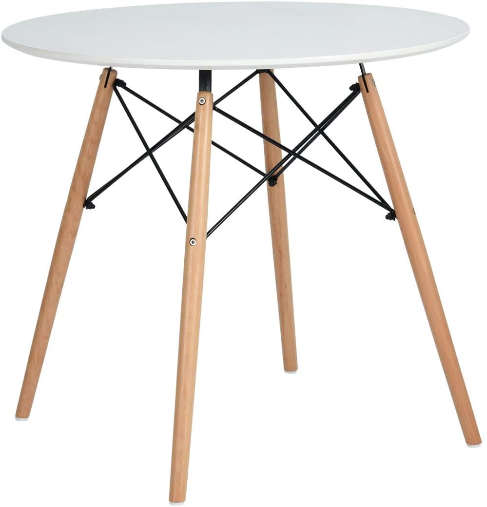 Salle a manger avec table ronde Blanche Moderne