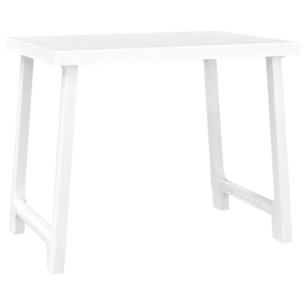 Table de jardin blanc design en polypropylène