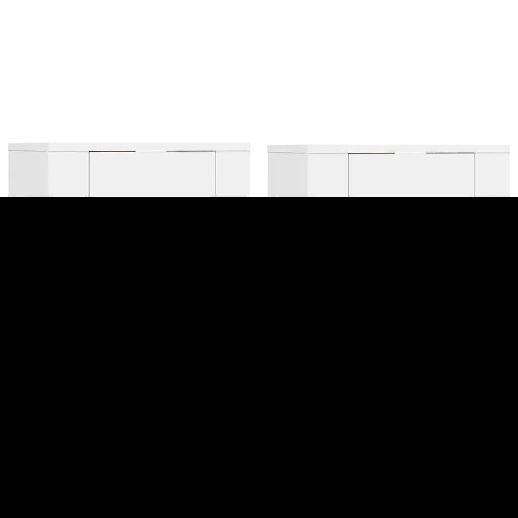 Ensemble meubles tv suspendu blanc