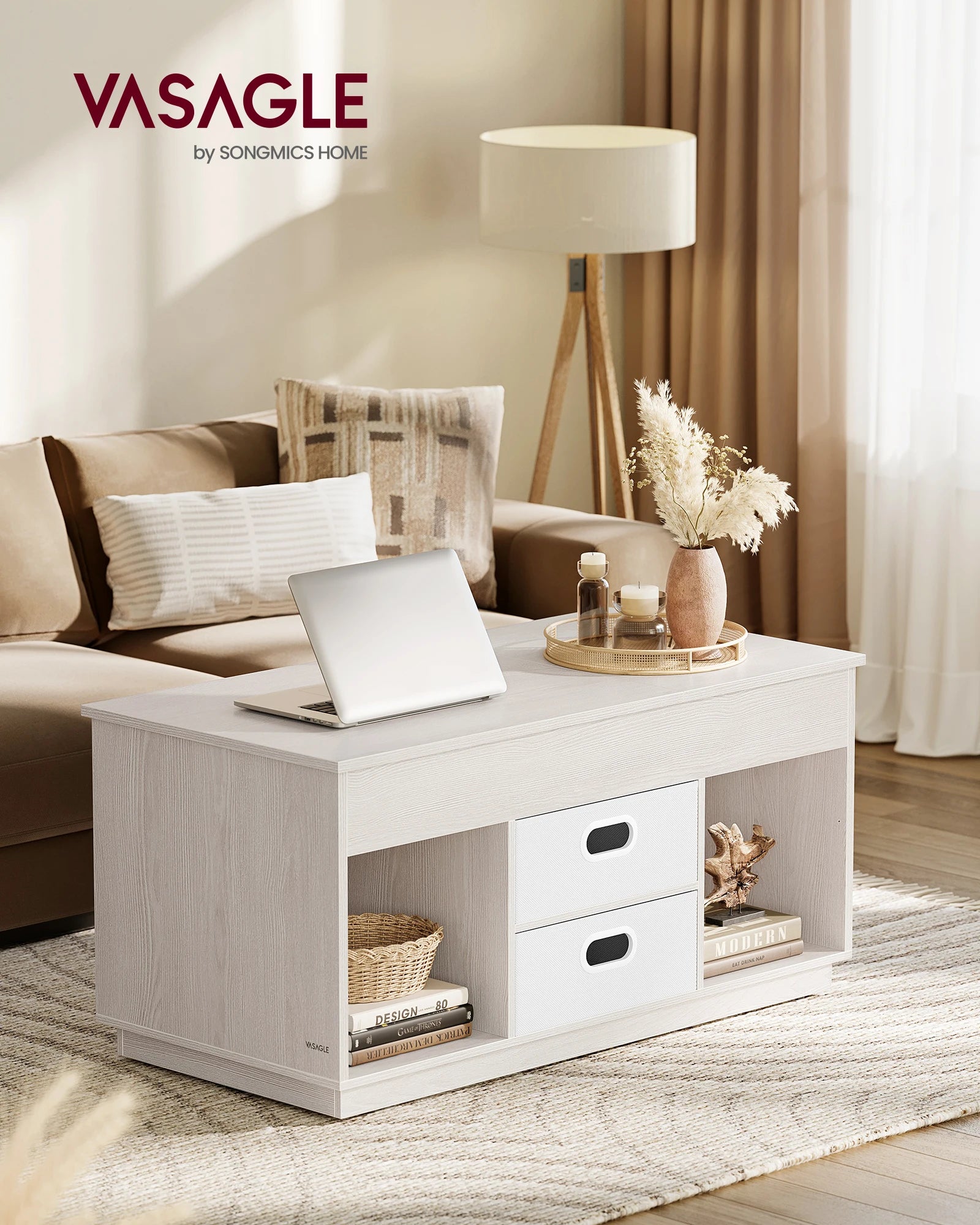 Table Basse design avec Plateau Relevable 