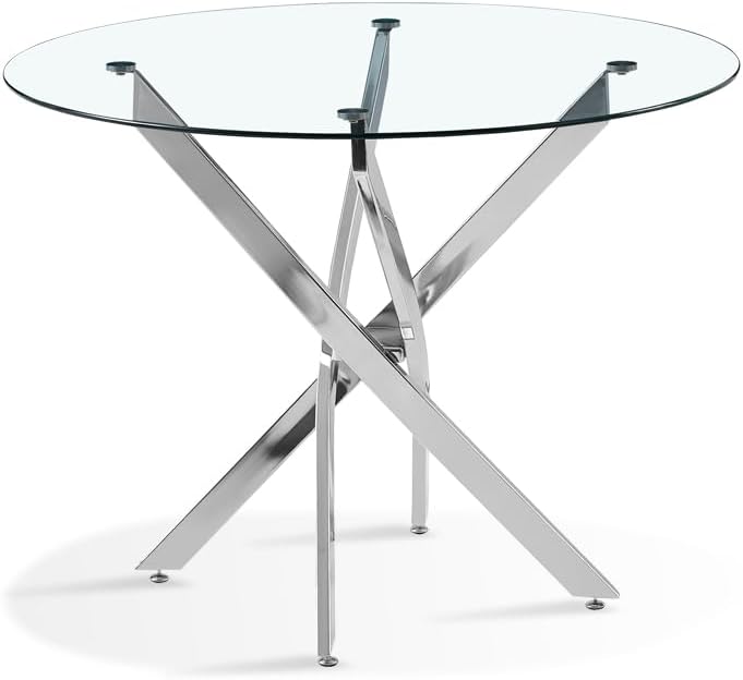 Table à Manger Ronde Design en Verre 