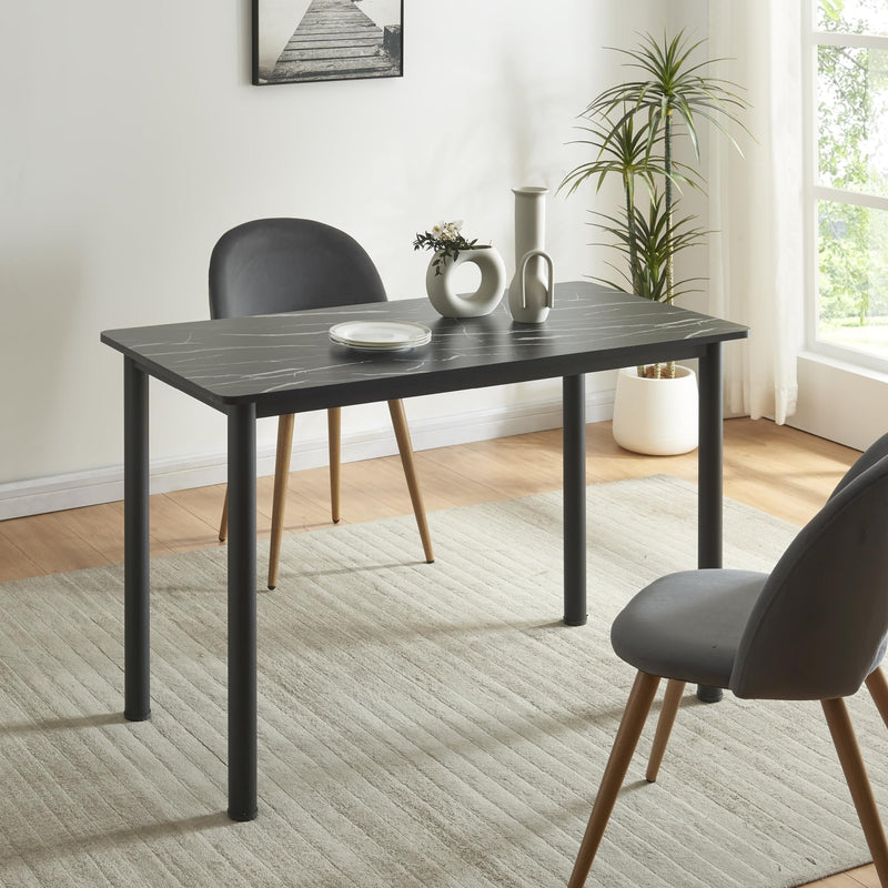 Table a manger rectangle blanche Élégante 