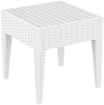 Table basse de jardin carré en plastique 