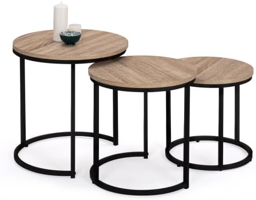 Table basse design ronde Lot de 3 Tables Basses