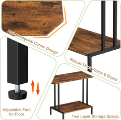 Table basse en bois à 2 niveaux