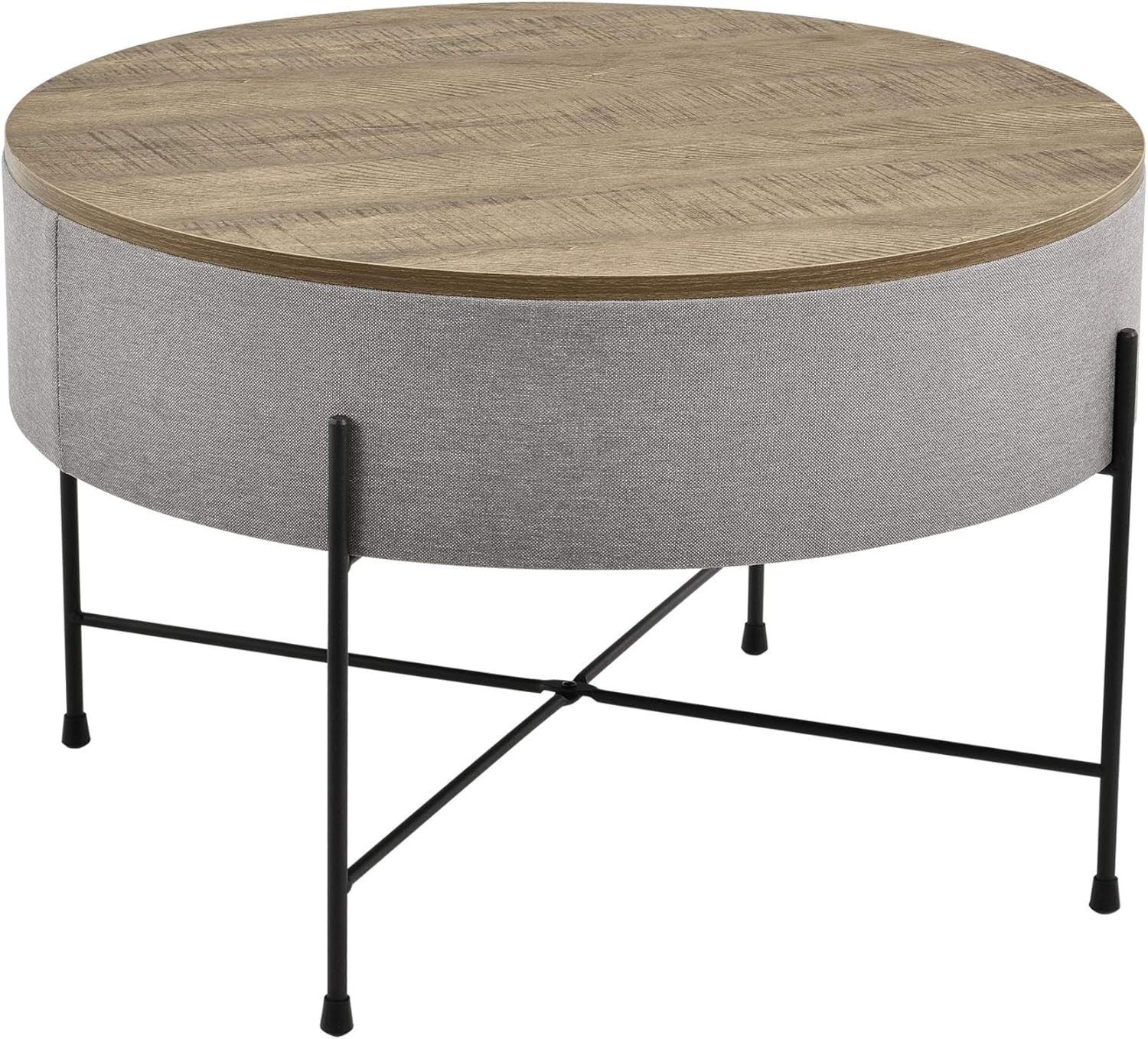 Table basse ronde design plateau amovible