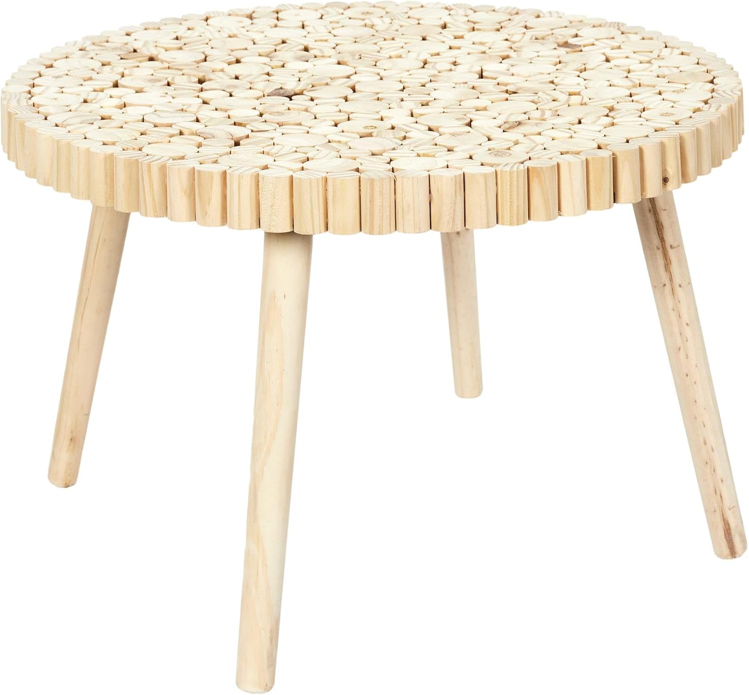  Table basse ronde rondin 