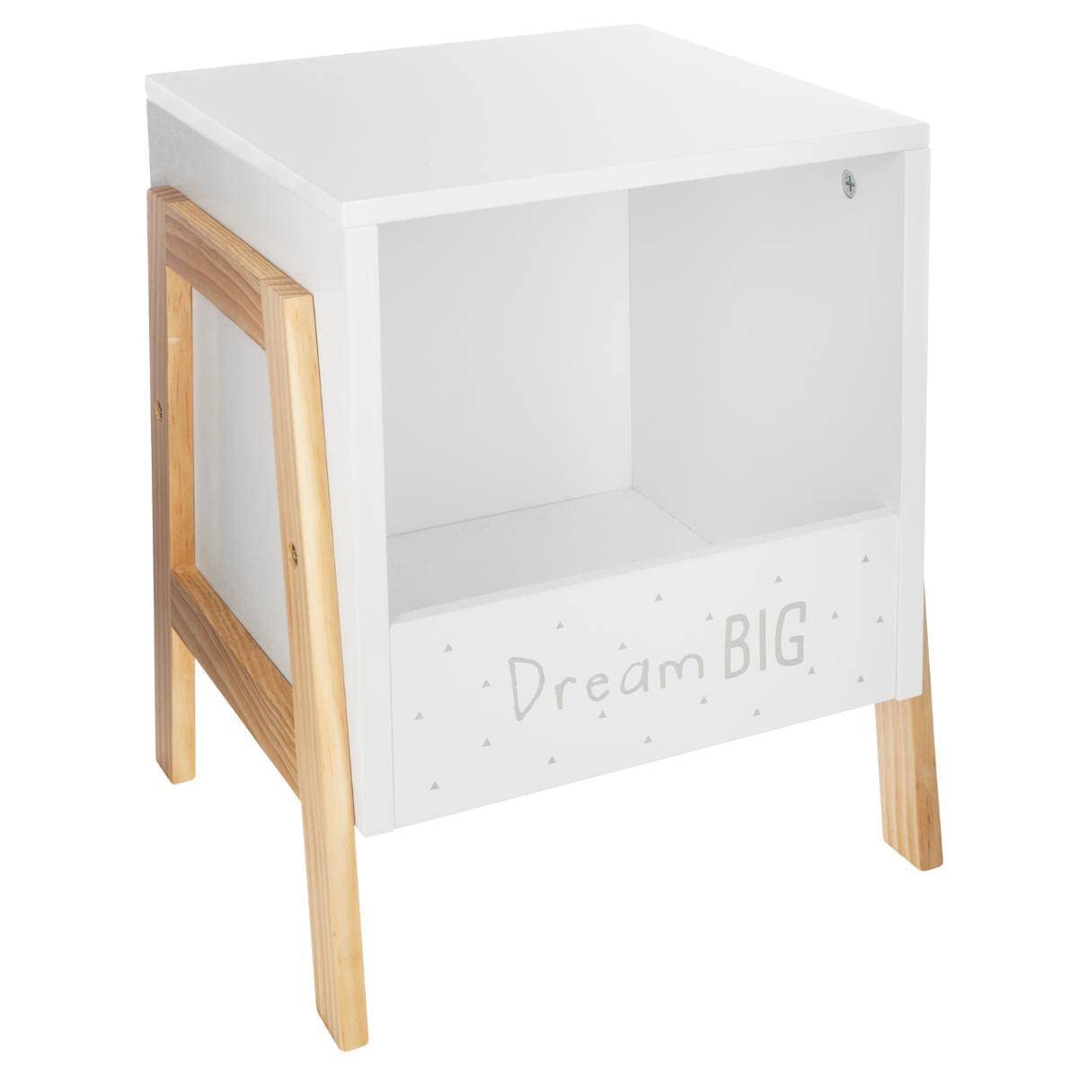 Table de chevet blanche rectangle Casier de Rangement Enfant 