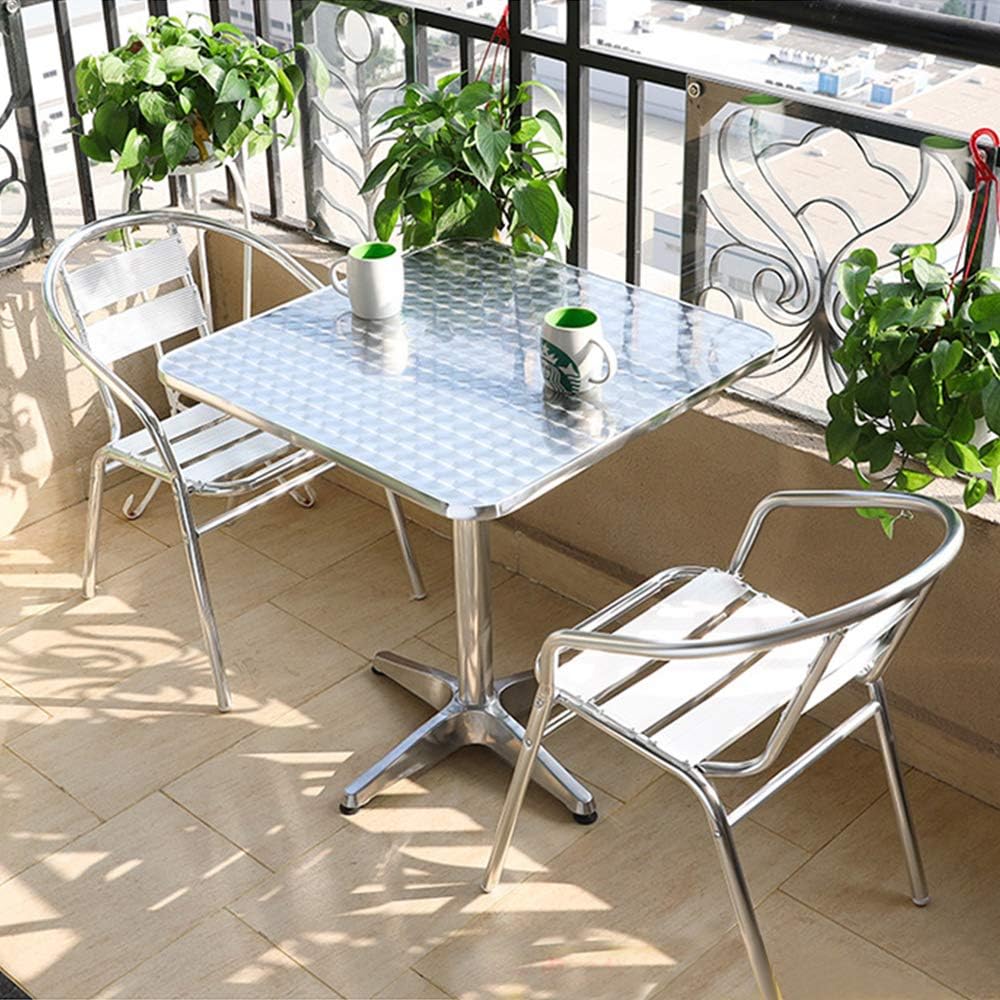 Table de jardin Ronde Pliante en Aluminium 